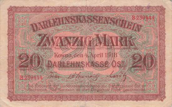 ro. 468 B 20 Mark 1918